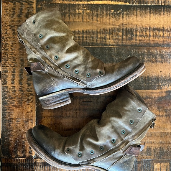 A.S. 98 Olive Leather boots - Picture 8 of 9